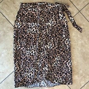 Leopard Print Maurices Wrap Skirt